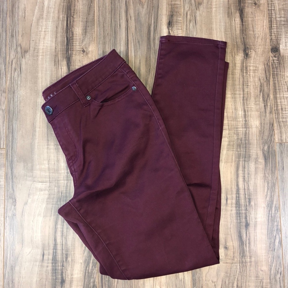 NWOT Burgundy Stretch Skinny Jeans
